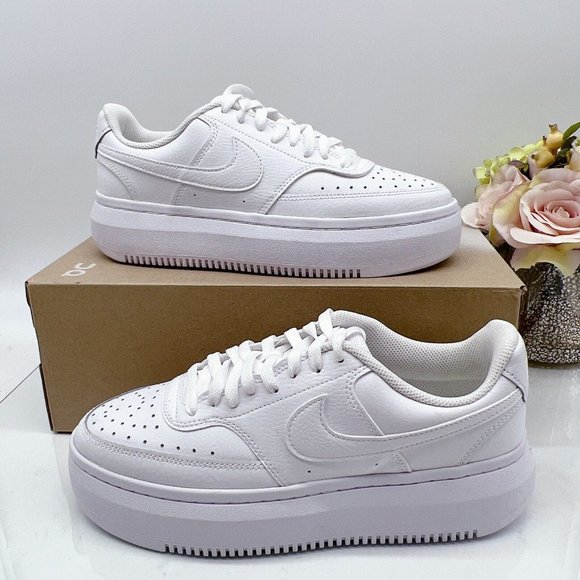 Nike Court Vision Alta LTR White Platform Sneaker Shoe DM0113-100 Womens US 12 - Picture 4 of 13